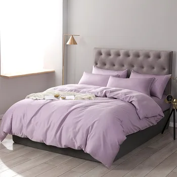 

Bedding Set Home Pure Cotton A B Double-Sided Solid Color Pattern Simplicity Bed Sheet Quilt Cover Pillowcase 4/6pcs