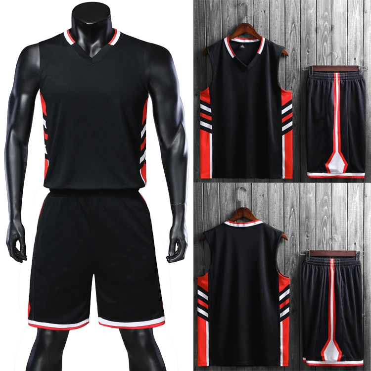 High Quality USA Men Basketball Jerseys Shorts With Side pockets, Basketball Jersey college tracksuits, Team Custom Uniform kit - Цвет: Black