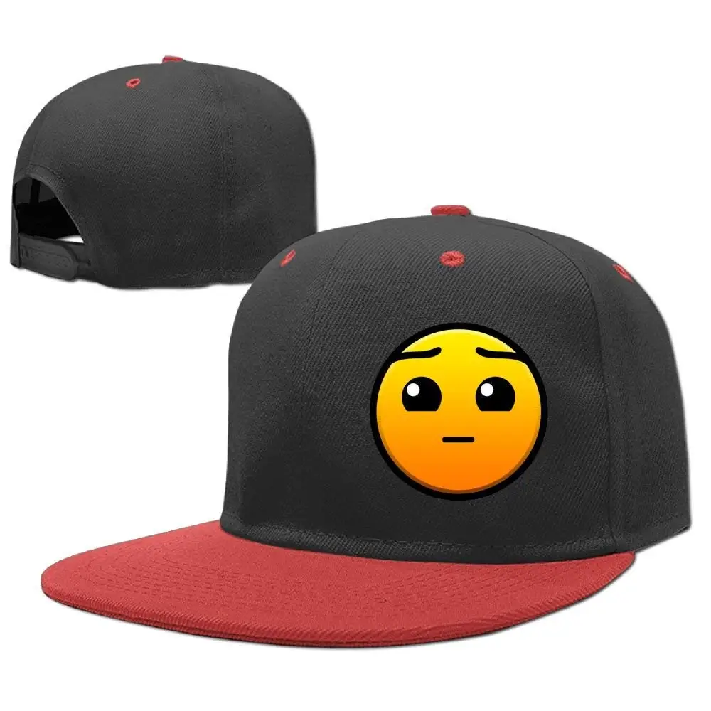 Регулируемая бейсболка в стиле хип-хоп с геометрическим рисунком для мальчиков и девочек, красный, один размер