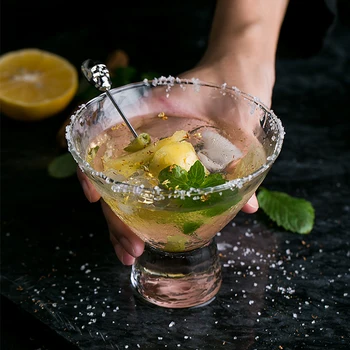 

Creative Glass Cold Drink Cup Dessert Cup Hammer Eye Cone Ice Cream Cup Red Wine Cup 250ml Dessert Cup Dessert cup glass