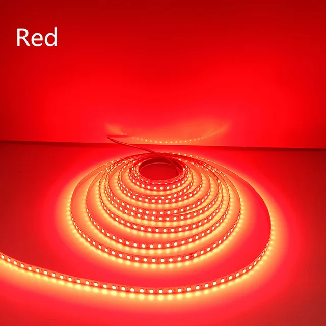 5M 600LEDs LED Strip 2835 DC12V 24V 120LEDs/m Home Lamp Strip Red Ice Blue Green Yellow Pink Flexible And Cuttable Soft Lamp Bar Red