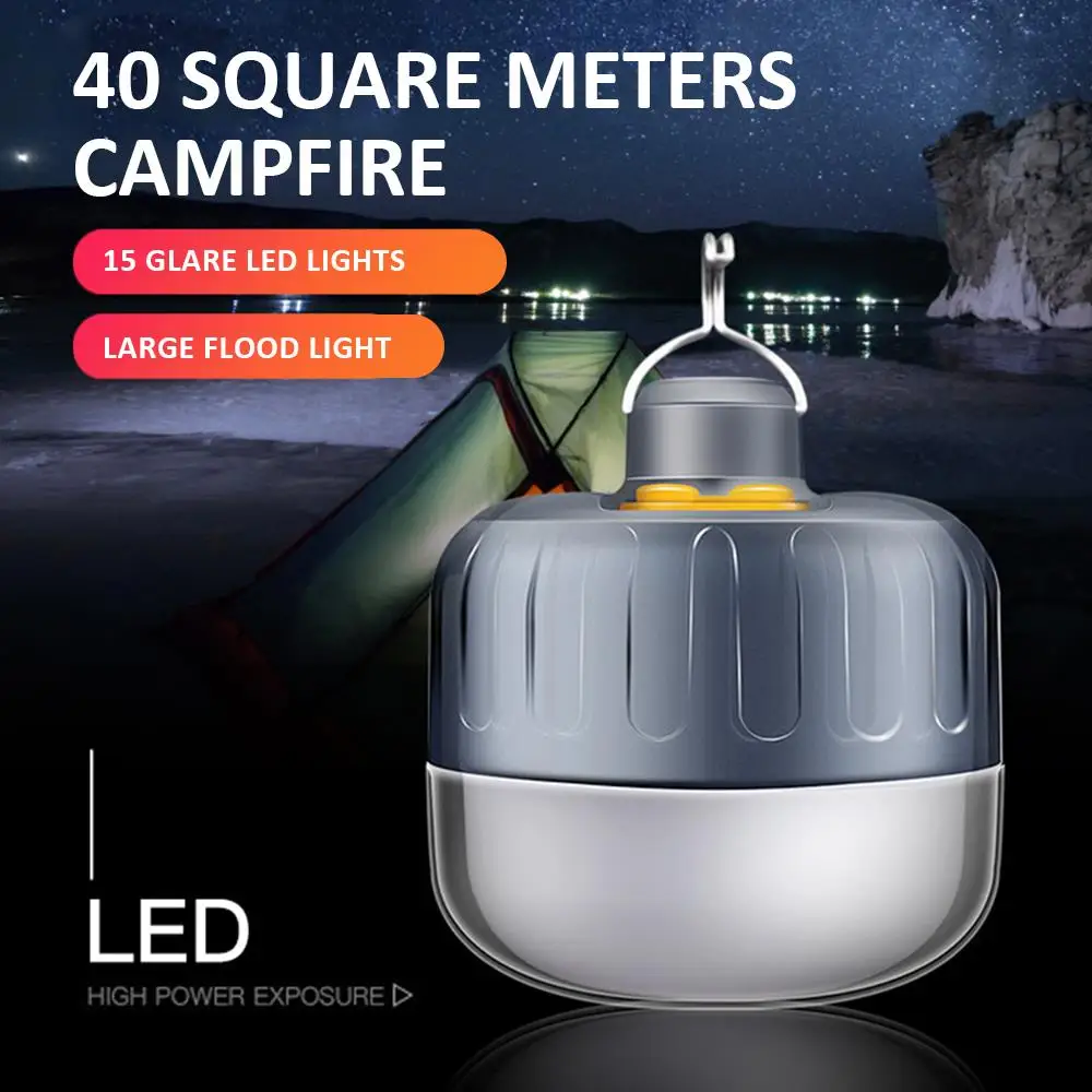 

Camping Lamp USB Charging DC Interfac Portable Tent Bulb Portable Lantern 10W 7800mah LED Waterproof Reading Night Light