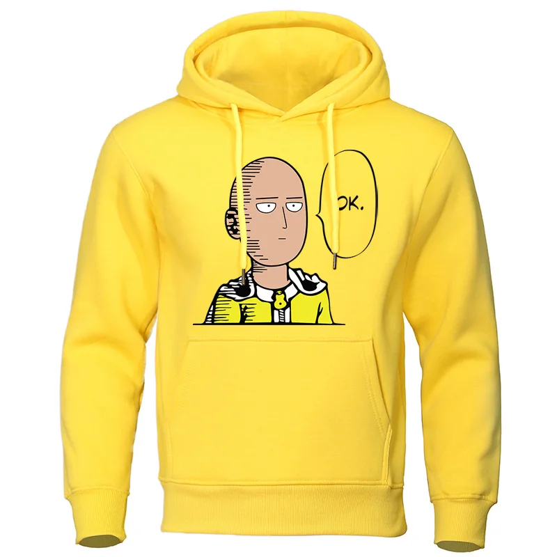 One Punch Man толстовки Saitama Sensei Японские Аниме мужские толстовки Осень Зима Топы Повседневный Спортивный костюм теплые мужские пуловеры