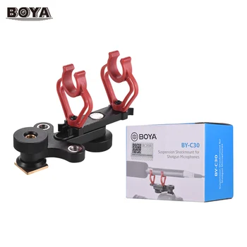 

BOYA BY-C30 Microphone Shock Mount for Rode NTG-3 Sanken CS-1 CS-3E DPA 4017B Sennheiser MKH 416 MKE600 Shotgun Mic Shockmount
