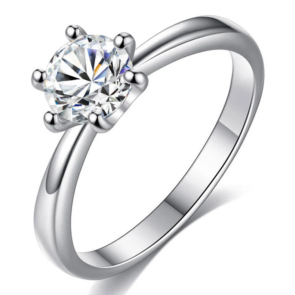 Классические обручальные кольца FXM золотого цвета с кубическим цирконием