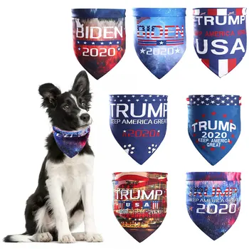 

Trump 2020 American Flag Dog U.S. Presidential Election Trump Biden Triangle Scarf Pet Accessories Dogs Cats Pets