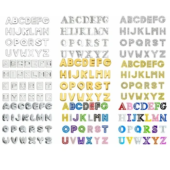 

260pcs slide letters A-Z 8mm slide letters charms fit for DIY Accessories 8mm wristband bracelets pet collar jewelry making