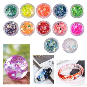 

12 box/set Manicure Shell Cellophane Colorful Candy Aurora Papers Hard Epoxy Filling Nail Polish Adhesive Dotted S29 20 dropship