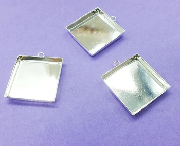 

wholesale 100pcs High quality 25mm Necklace Pendant Setting Cabochon Cameo Base