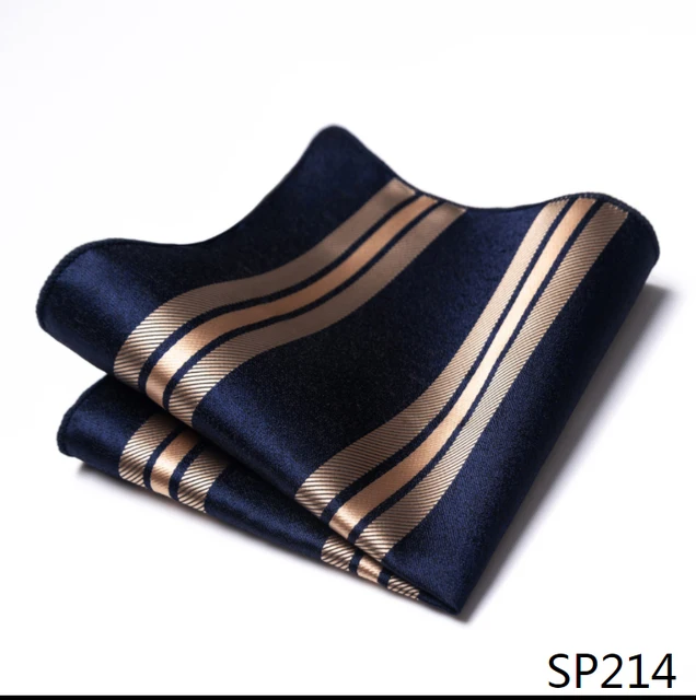 Fashion 100% Silk Hankerchief Scarves Vintage Hankies Men's Pocket Square Handkerchiefs Striped Solid Snot Rag 22*22 cm SP214