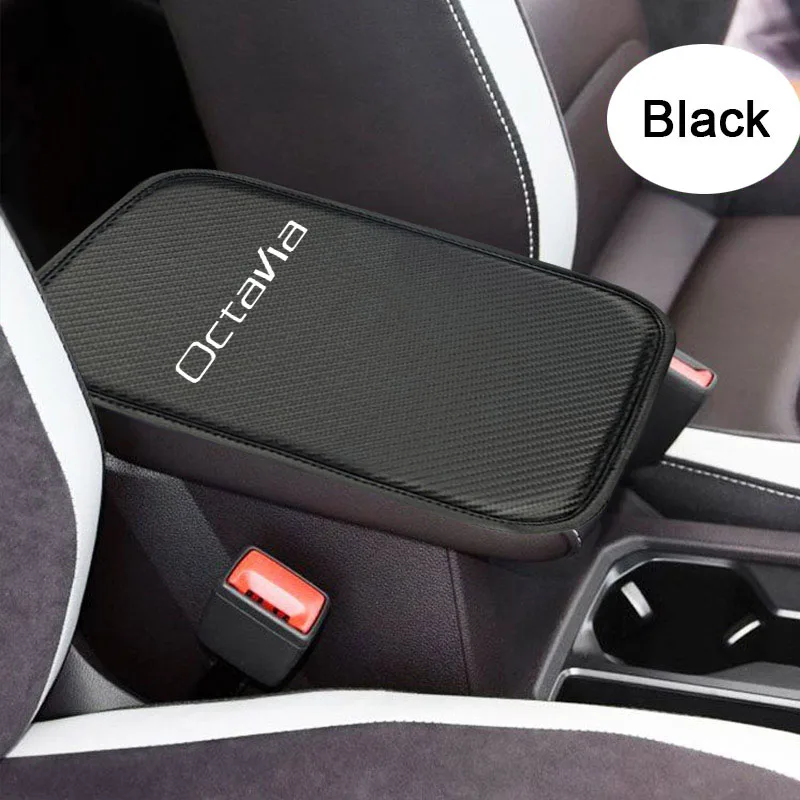 Из искусственной кожи водитель автомобиля Arm защитный коврик для Skoda Octavia