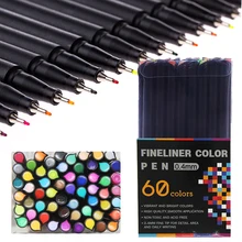 Fineliner цветные фломастеры для рисования 0,4 мм принадлежности для рисования канцелярские принадлежности с аниме Профессиональные цветные маркеры для рисования