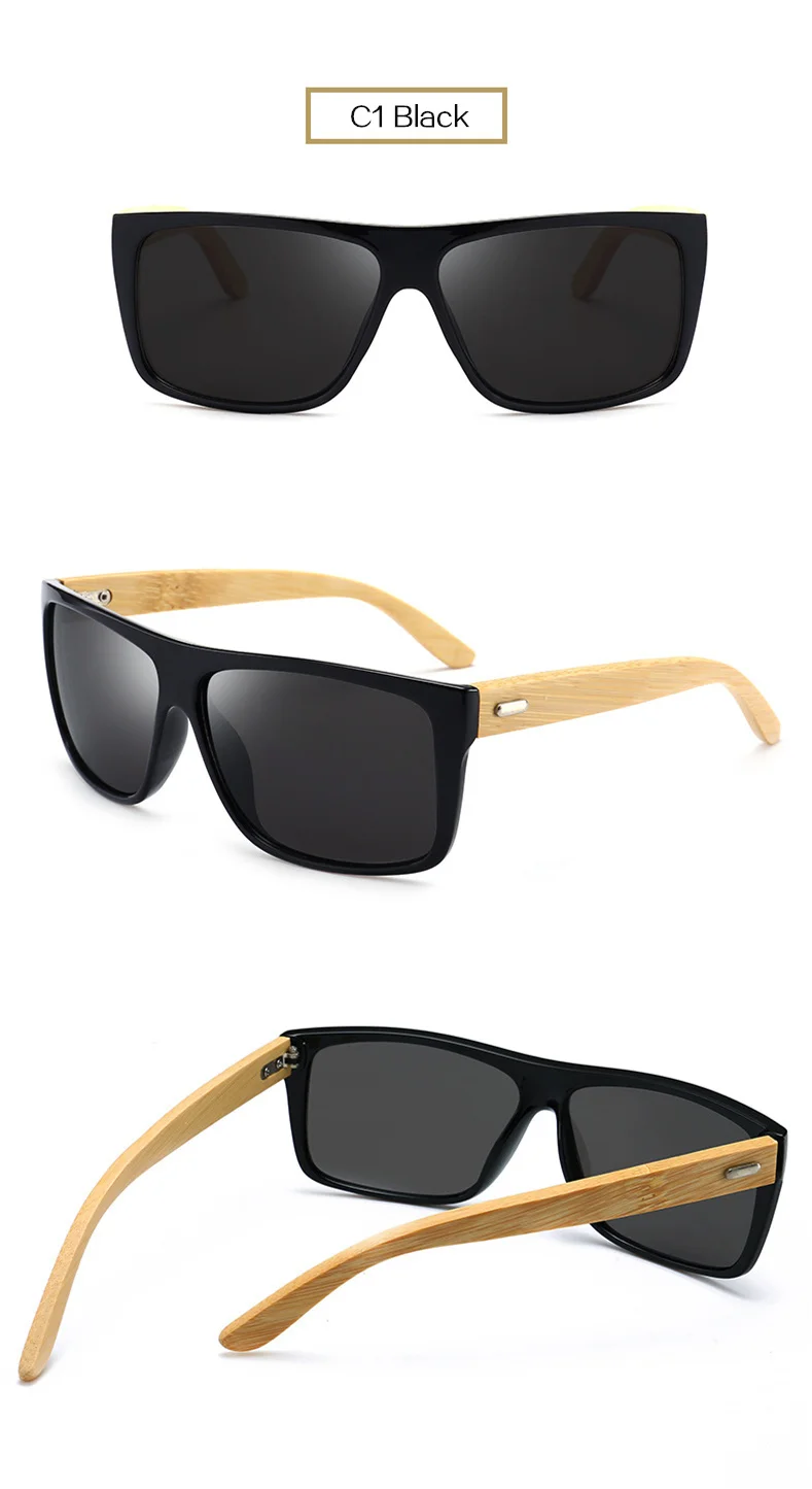 YOOSKE бамбуковые солнцезащитные очки для мужчин и женщин, Винтажные Солнцезащитные очки для вождения, деревянные очки, ретро брендовые дизайнерские очки для мужчин и женщин