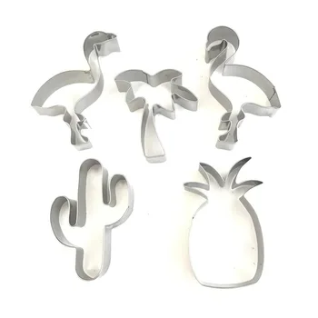 

Stainless Steel Fondant Cookie Mold Flamingo Prickly Pear Pineapple Unicorn Cloud Cookie Cutter Mold Kitchen Tool