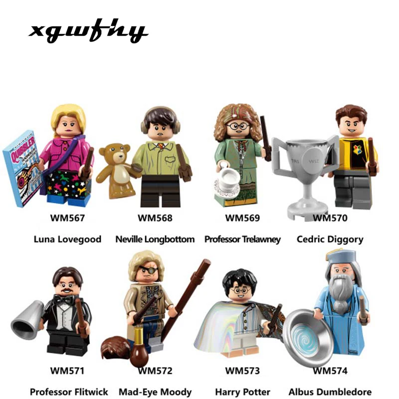 

Harry Magic Figures Fantastic Beasts Hagrid Dobby Snape Dumbledore Ron Hermione Lord Voldemort Model building Blocks Toys JM114