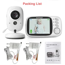 Monitor de bebê de vídeo VB603 2.4G sem fio, com LCD de 3,2 polegadas, 2 vias de áudio, para conversa, com visão noturna, câmera de segurança, vigilância e babá