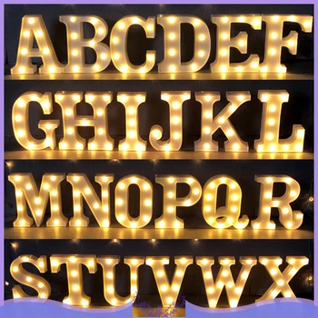 

LED Light Letters Ornaments A-Z 26 Alphabet Letters Wedding Birthday Party New Year Home Decorative Crafts 0-9 Digital Decorate
