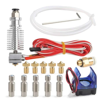 

16 Pieces J-Head V6 Hotend Sets,+ 5 Pcs Nozzle Throat Pipes for 3D Printer 1.75mm