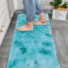 Противоскользящие пушистые коврики для гостиной, гостиницы, полиэфирное волокно, теплый коврик для спальни, пол, окрашенный диван, коврик для украшения дома