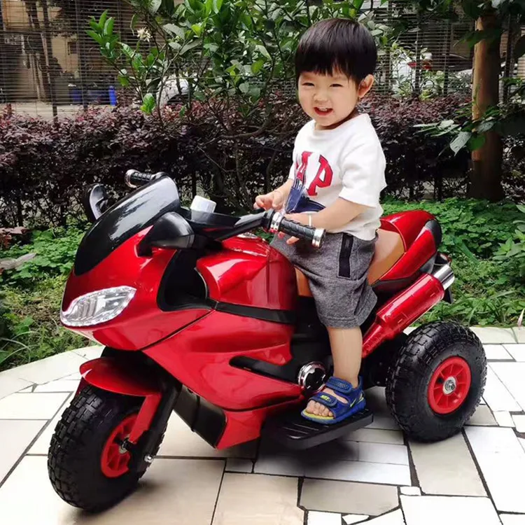 Детский Электрический мотоцикл, трехколесный велосипед для детей 1-6 лет, игрушечный автомобиль, светильник с дистанционным управлением