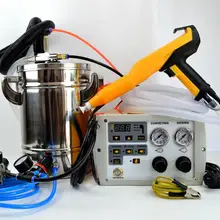 Акция на национальный день! Электростатическая цифровая дисплей машина для нанесения порошкового покрытия+ 8л Лейка из нержавеющей стали+ бесплатно 1Л флюизации Хоппер/Заводская гарантия высокого качества