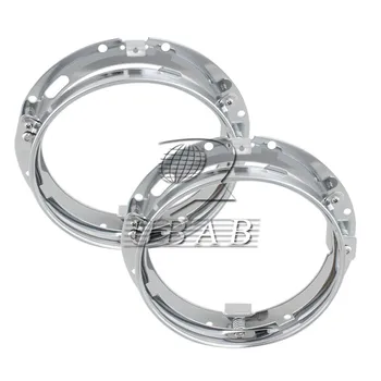 

2Pcs Motorcycle LED headlight Round Cover 7 Inch Mounting Ring Bracket Adapter Guard For Harley Touring Sportster Dyna Softail