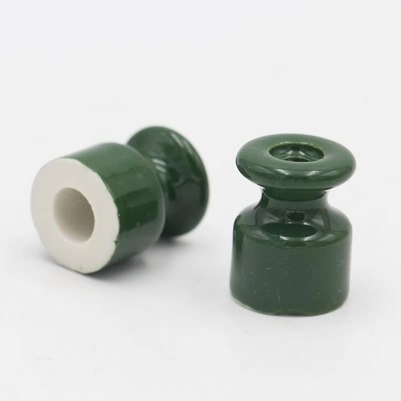 Porcelain insulators 6/15/100 Pieces Porcelain Insulator Wall Wiring Cable Fixings Twisted Cord Ceramic Insulators Guider with Screw Parts
