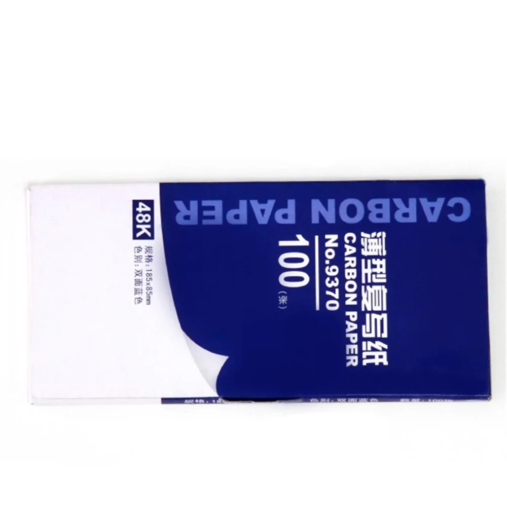 100pcs/box 9370 48K 8.5cmX18.5cm Blue Carbon Stencil Transfer Paper Double Sided Hand Pro Copier Tracing Hectograph Repro