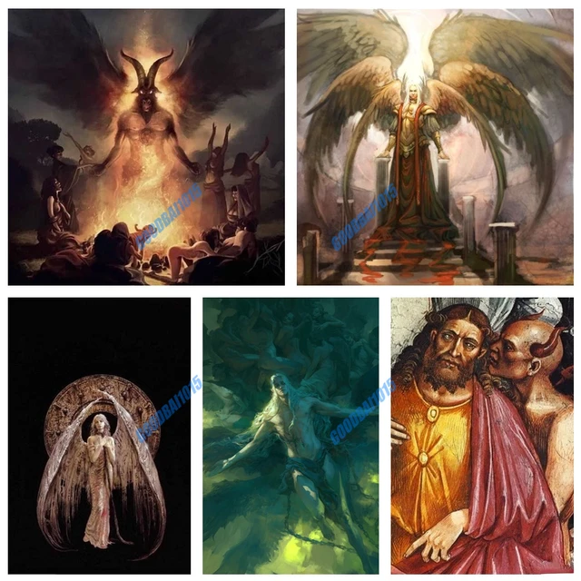 Anjos e demônios jogar xadrez poster impressões para sala de estar  abstracto diabo deus xadrez pintura da lona arte parede moderna decoração  casa - AliExpress