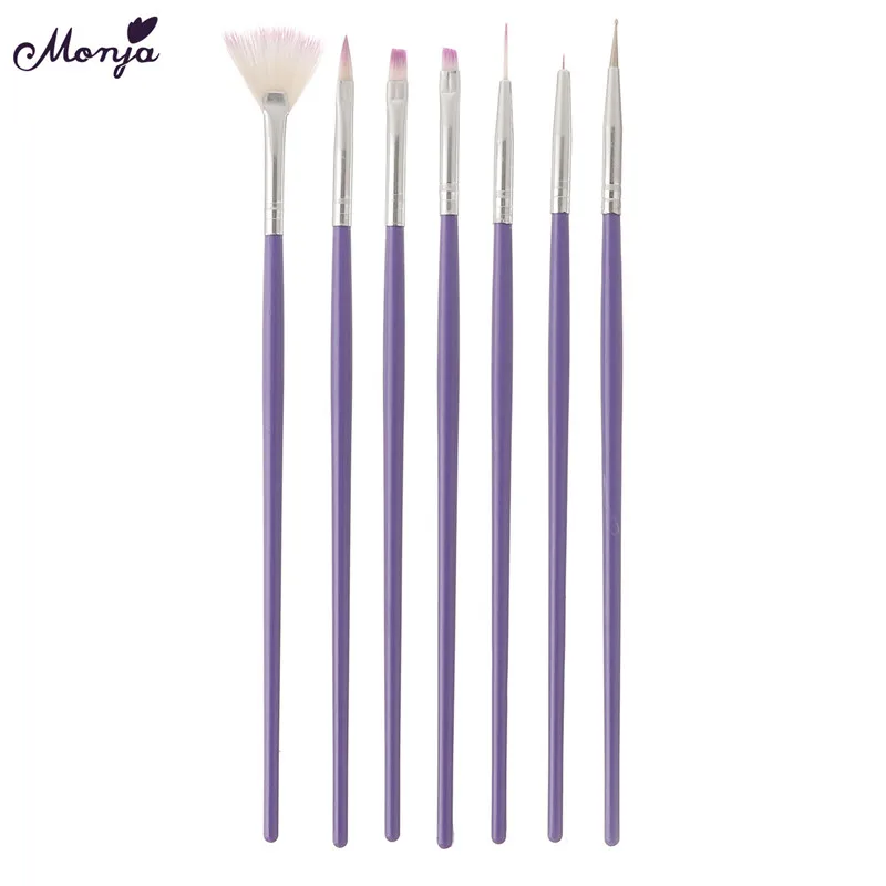 Nail Art Brush Pen Dotting Painting Drawing Fan Line Builder Design Polish Gel UV Tips Decoration M