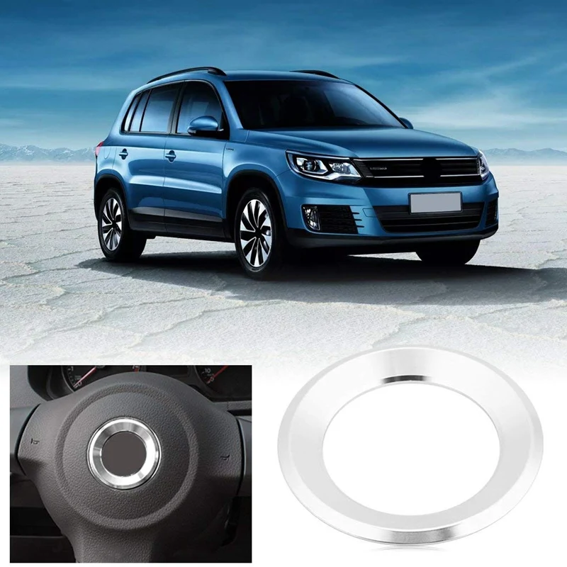 

1 Set Steering Wheel Center Logo Ring Emblem Trim Aluminium Alloy for Volkswagen Golf MK7 Bora Passat GTI Jetta 2015 2016 2017