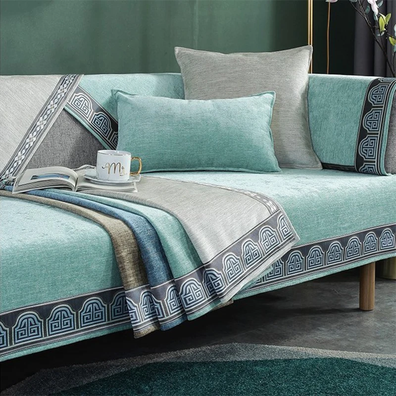 Sofa Towel Cushion Chenille Four Season Universal Slipcover Non-slip Cloth Sofa Covers Seat for Living Room Couch Sofa Cover