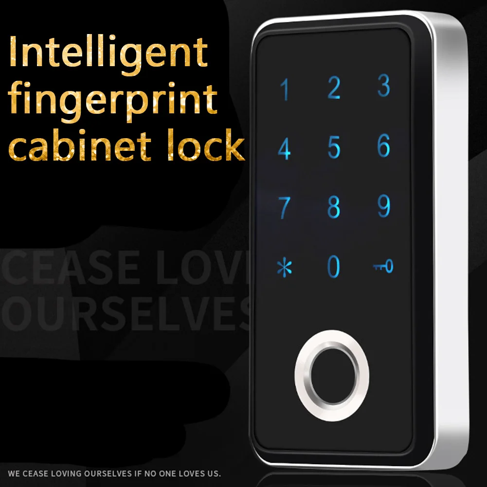 

Home Zinc Alloy Cabinet Keyless Smart Fingerprint Door Lock Multipurpose Office Digital Keypad Touch Password Durable Security