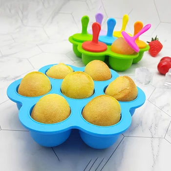 

7pcs / Set Kitchen Silicone Diy Cake Mold 2020 New Multi-function Baking Mold Reusable Ice Cream Mold Kitchen Accessories