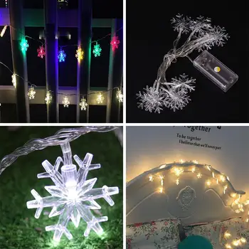 

LED Snowflake Light String Wedding Party Christmas Decoration 120CM Romantic