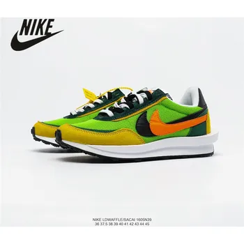 

NIKE Sacai x Nike Ldwaffle 2.0 Men's Double Hook Double Label Double Lace Thick Bottom Running Shoes Size40-45