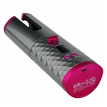 

Automatic Cordless Hair Curler Portable Wireless USB Rechargeable Air Curler LCD Display for Curls Waves Auto Rotating Styling T