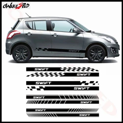 2-PCS-Vinyl-Decals-For-SUZUKI-SWIFT-Car-Styling-Side-Stripes-Skirt-Sticker-Vehicle-Auto-Decals