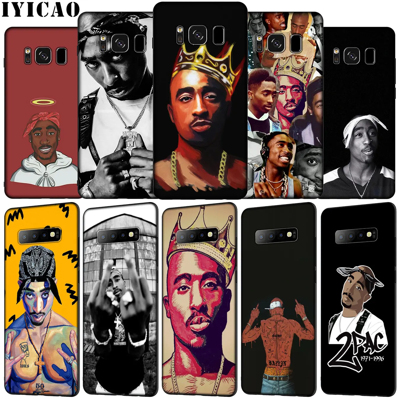 Мягкий силиконовый чехол для телефона IYICAO pop 2pac Tupac Rapper Samsung Galaxy S20 Ultra S10e S9 S8 Plus S6 S7