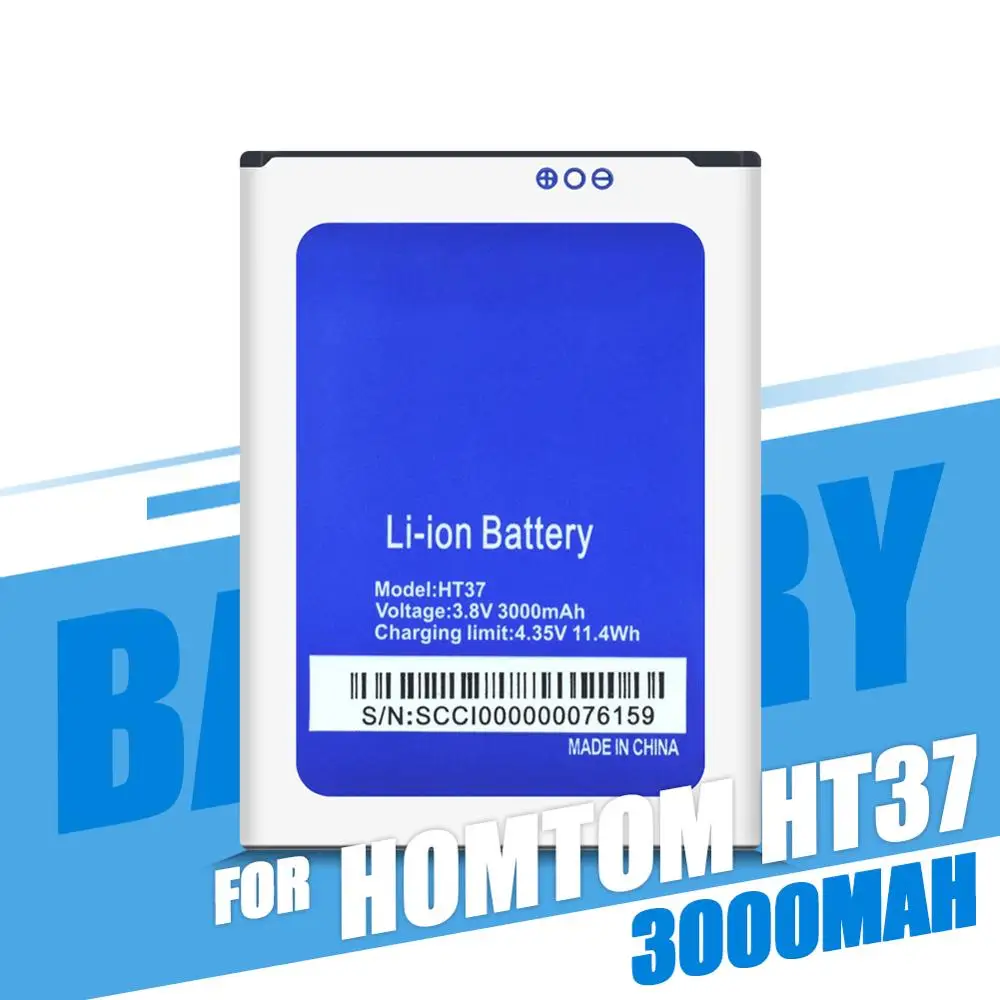 Новинка 3,8 V 3000mAh литиевая батарея для HOMTOM HT37/HT16/HT3/HT17/HT7/S16 Pro Замена литий-ионных аккумуляторов для телефонов большой емкости