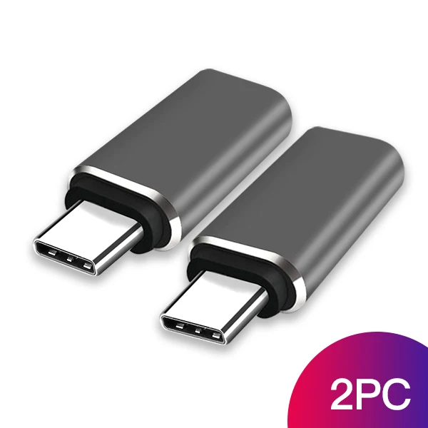 ACCEZZ 2 шт. Тип C адаптер Мужской до 8 Pin женский USB C быстрой зарядки Разъем синхронизации данных OTG конвертер для huawei P20 Pro Xiaomi - Цвет: 2PC Black