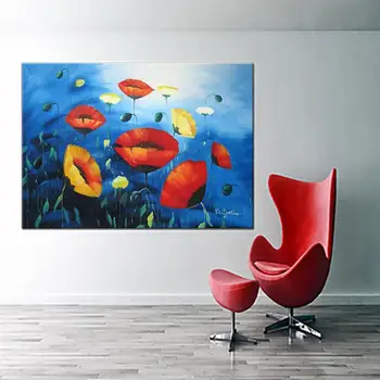 

Hand Painte Colorful Flower Abstract Oil Painting Home Interior Wall Art Large On Canvas Decoration Living Room Restaurant