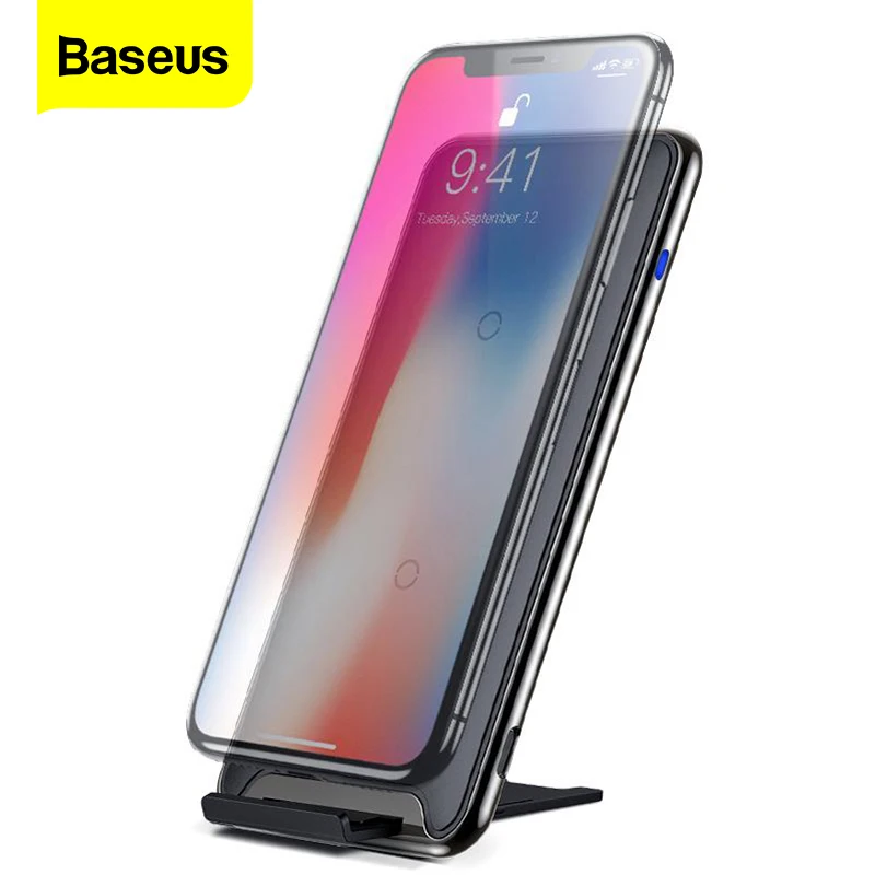 Baseus 10 Вт три катушки QI Беспроводное зарядное устройство для iPhone Xs Max Samsung S9 Note 9