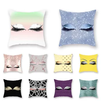 

cushion cover 45*45 INS Eyelash Sofa cushions Pillow cases Polyester pillowcase home decor pillow covers kd-0154