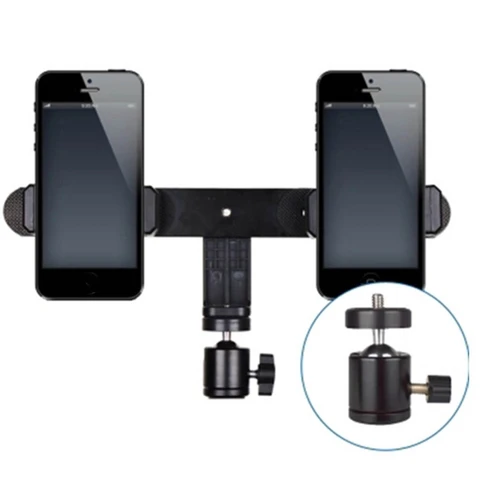 Dual Phone Holder Selfie Stick Tripod Stand for Live Show for Recording Video Live Streaming Photography D7YA