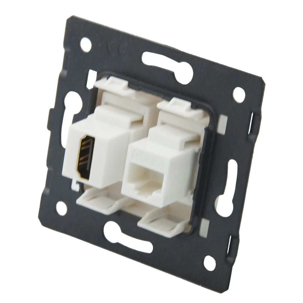 ЕС 80 стиль HDMI CAT6 RJ45 гнездо к гнезду настенная пластина| |