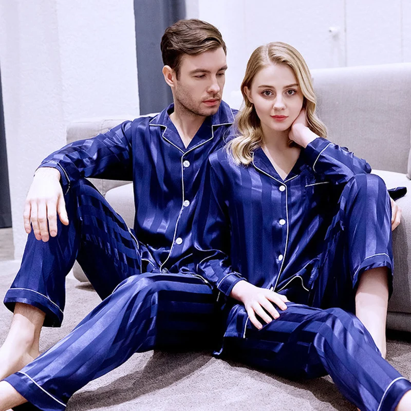 New Sweet Couple Pajama Suit Women And Man Cotton Pajamas 2pcs Set Lover  Sleepwear Family Pijama Night Suit Sweetheart Nightgown