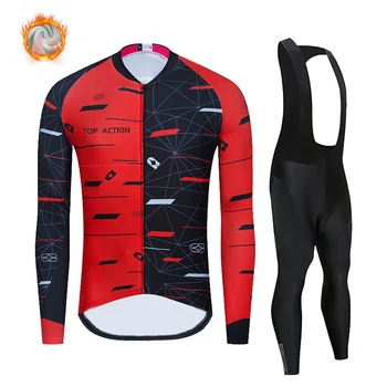 

Top Action Winter Thermal Fleece Cycling Jersey Set 2020 New Racing Bike Cycling Suit Mountian Bicycle Clothing Ropa Ciclismo