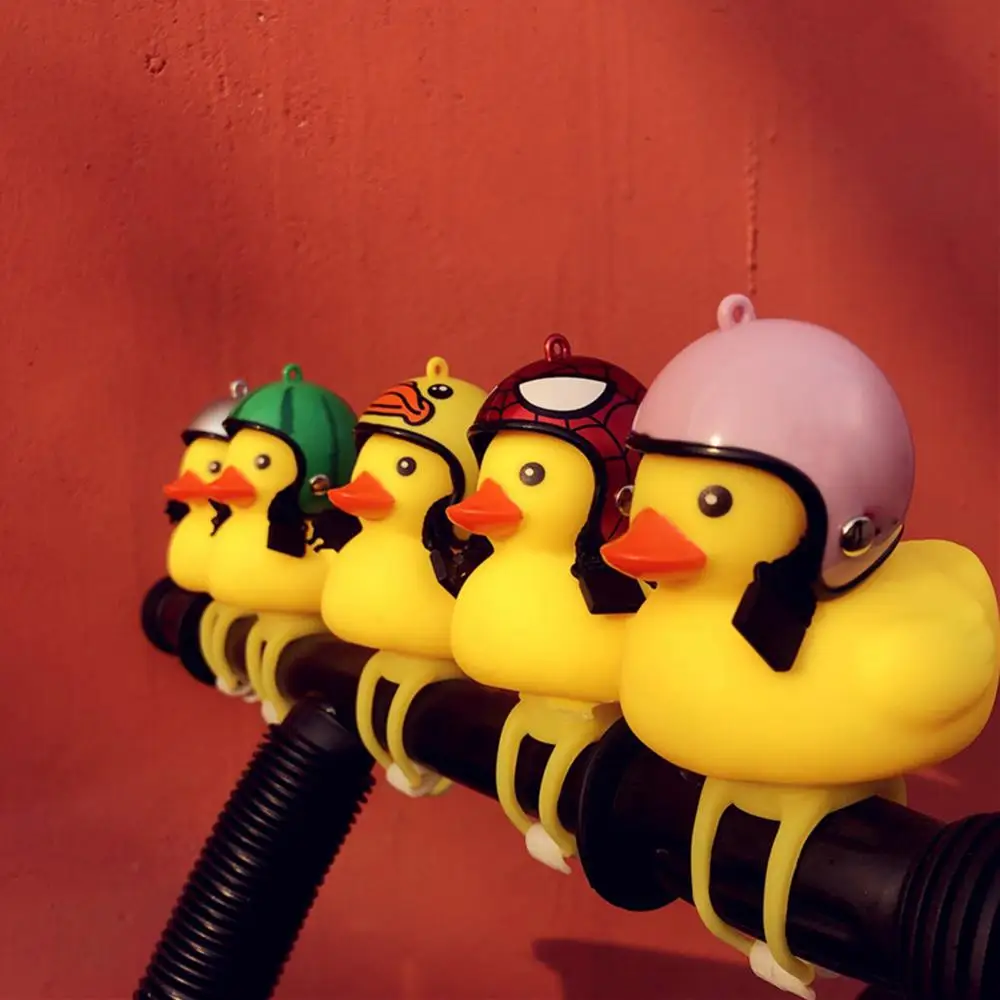 

Promotion 2019 Fashion Bike Car Duck with Helmet Light Broken Wind Yellow Duck Road Bike Motor Helmet Riding Cycling Accessories