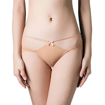 

2019 Sexy Women Shiny Bikini Thong Hollow Out Short Wet Look Underwear Low Rise Brief